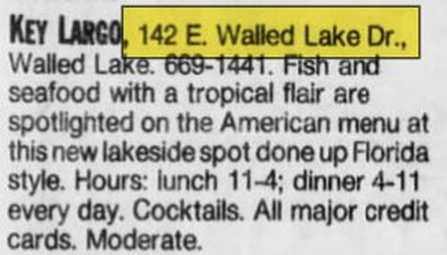 Dick Morris Chevrolet (Walled Lake Chrysler Plymouth) - June 1987 Key Largo Ad